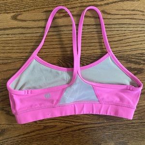 Hot pink sports bra